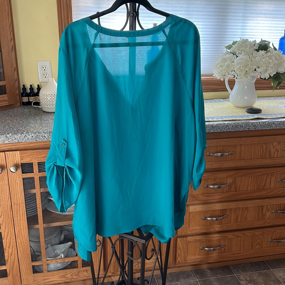 Turquoise Silk Tunic - Picture 4 of 4